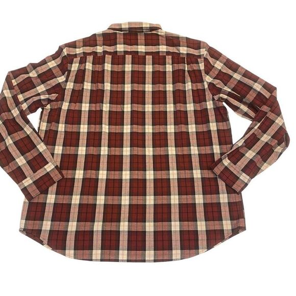 Old‎ Navy Dark Red and White Plaid Long Sleeve Button Down Shirt Sz XL NWT - Picture 7 of 13